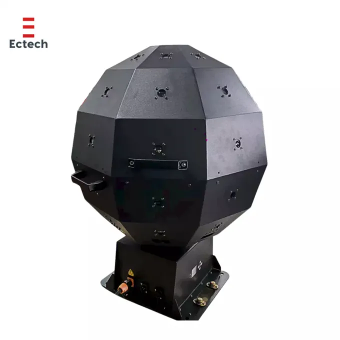 41-Eye 360° Rotating Red Laser Magic Ball Light - front view